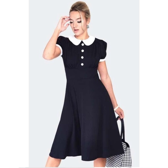 Voodoo Vixen Wednesday Baby Doll Dress - Picture 2 of 4